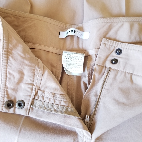 Marella Tan Classic Bootcut Pants Beige Tan Size S Small - Picture 3 of 4